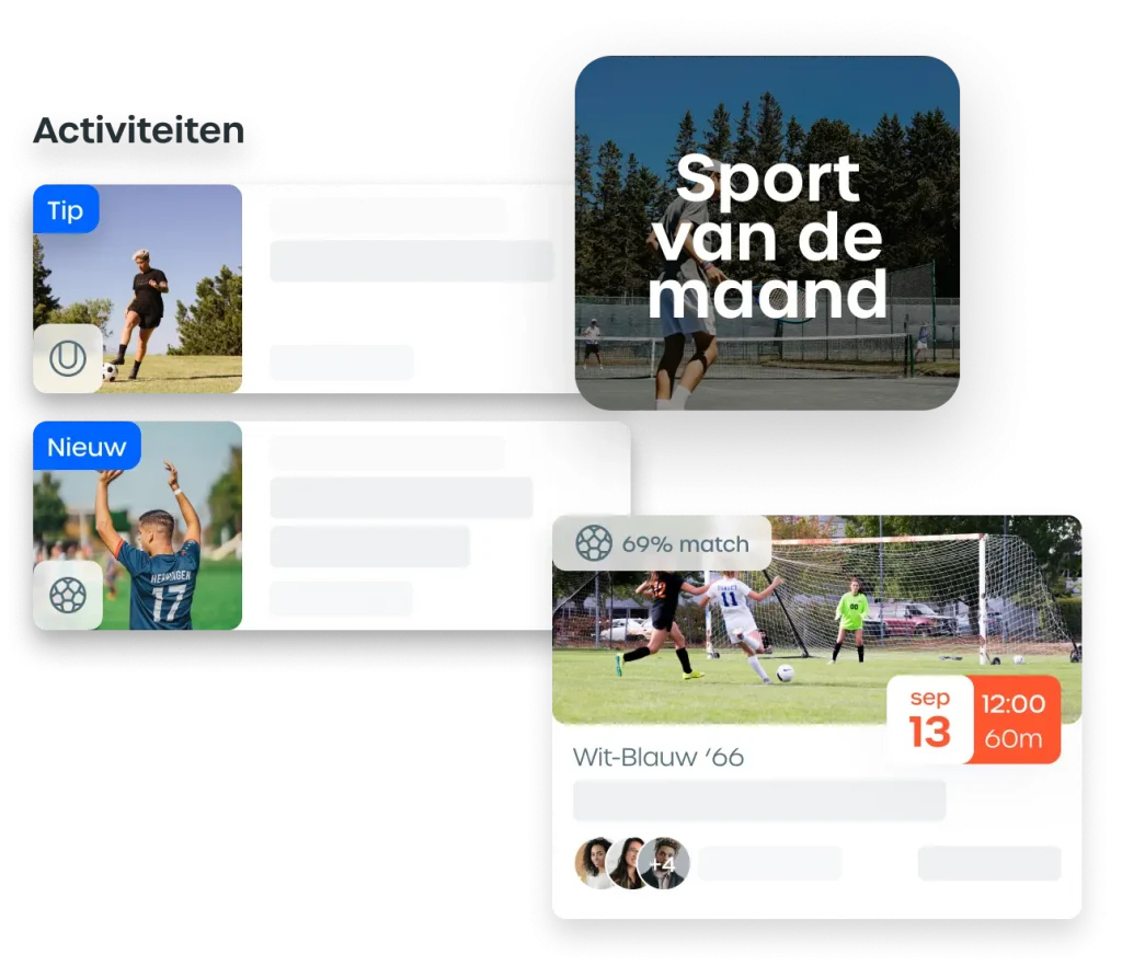 Sportaanbod in MoveNL sport app