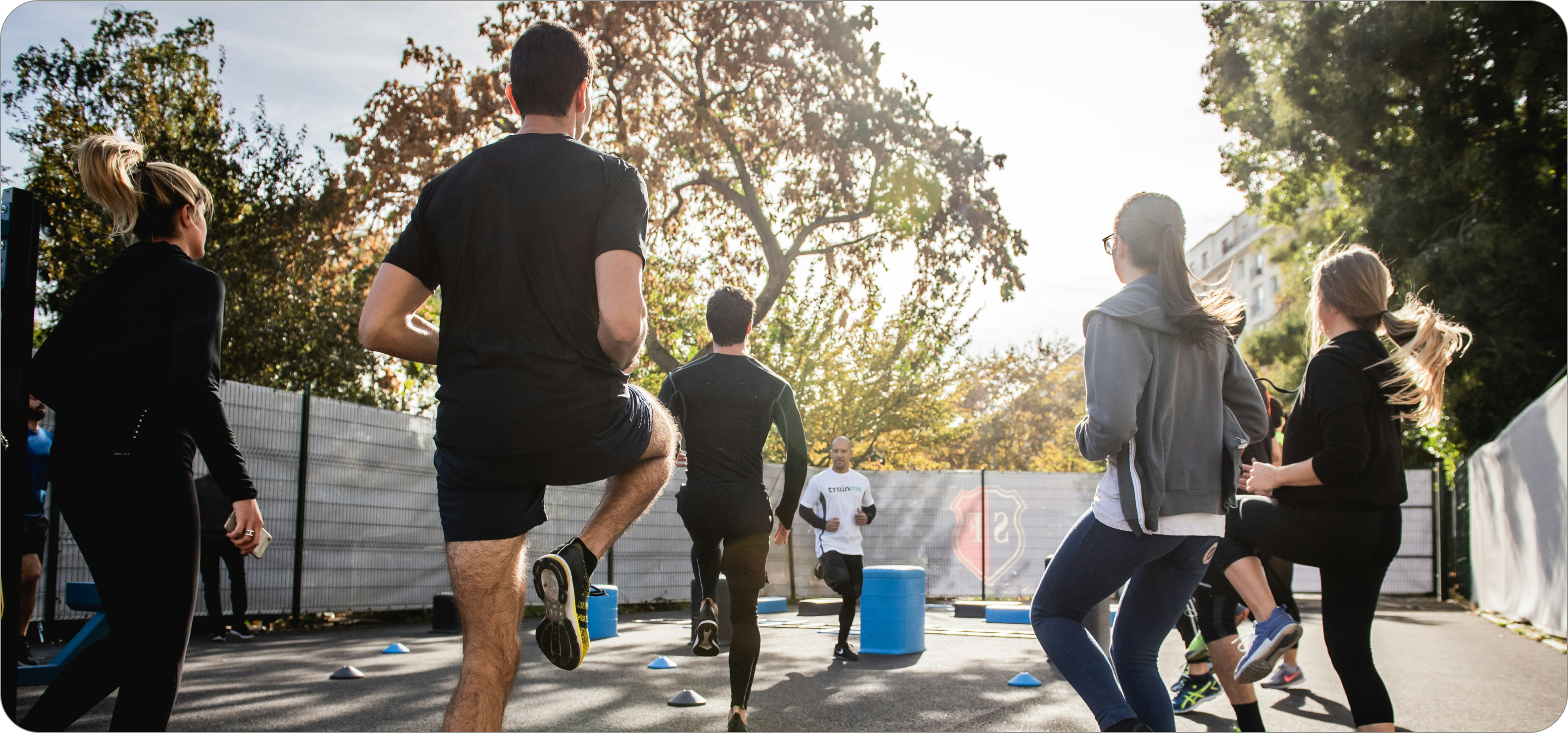 Conditietraining buiten in een groep