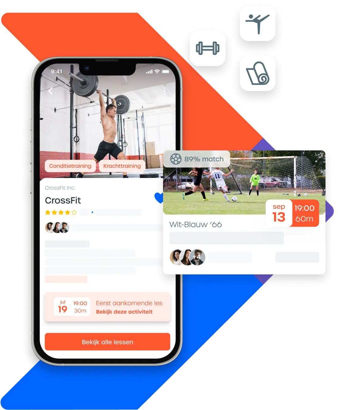 Sportactiviteit in de MoveNL sport-app