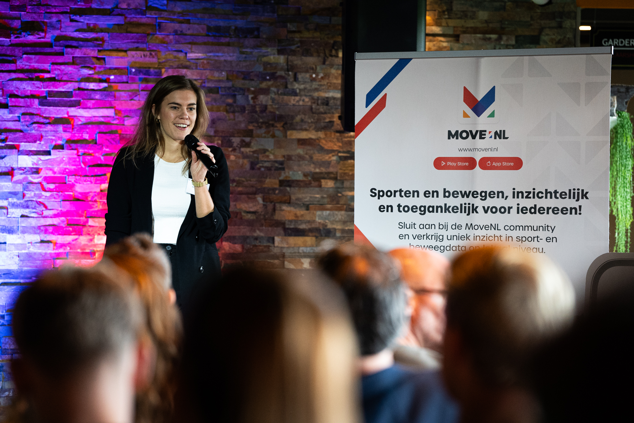 Janou op 't Root bij lancering van sportplatform MoveNL