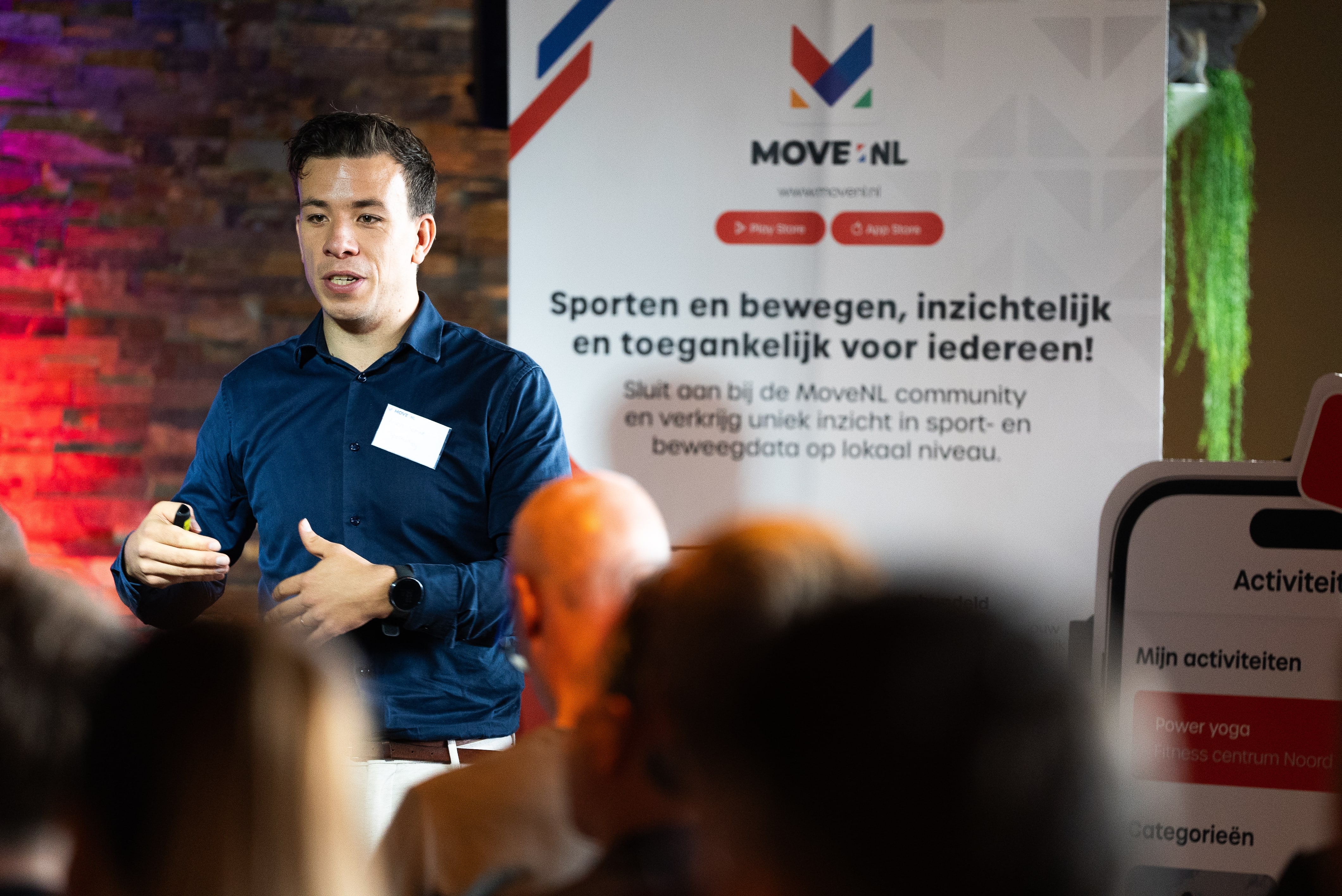 Niels Schut bij lancering van sportplatform MoveNL